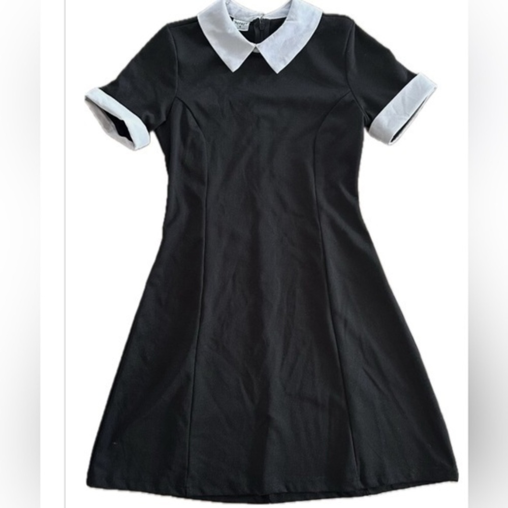 Wednesday Addams Dress kids Size L Black Stretch Zip Spirit costume
